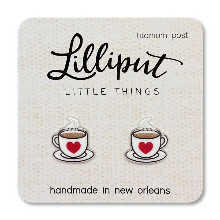 Coffee Cup Earrings for wholesale by Lilliput Little Things