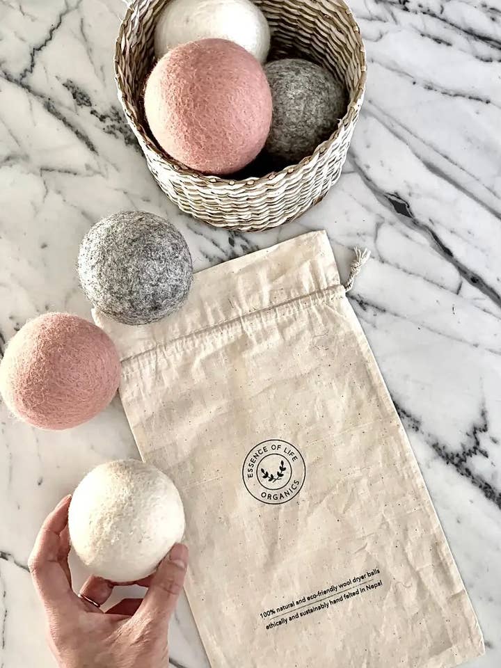 Bola de secar de lã 100% orgânica (individual) por atacado de Essence of Life Organics