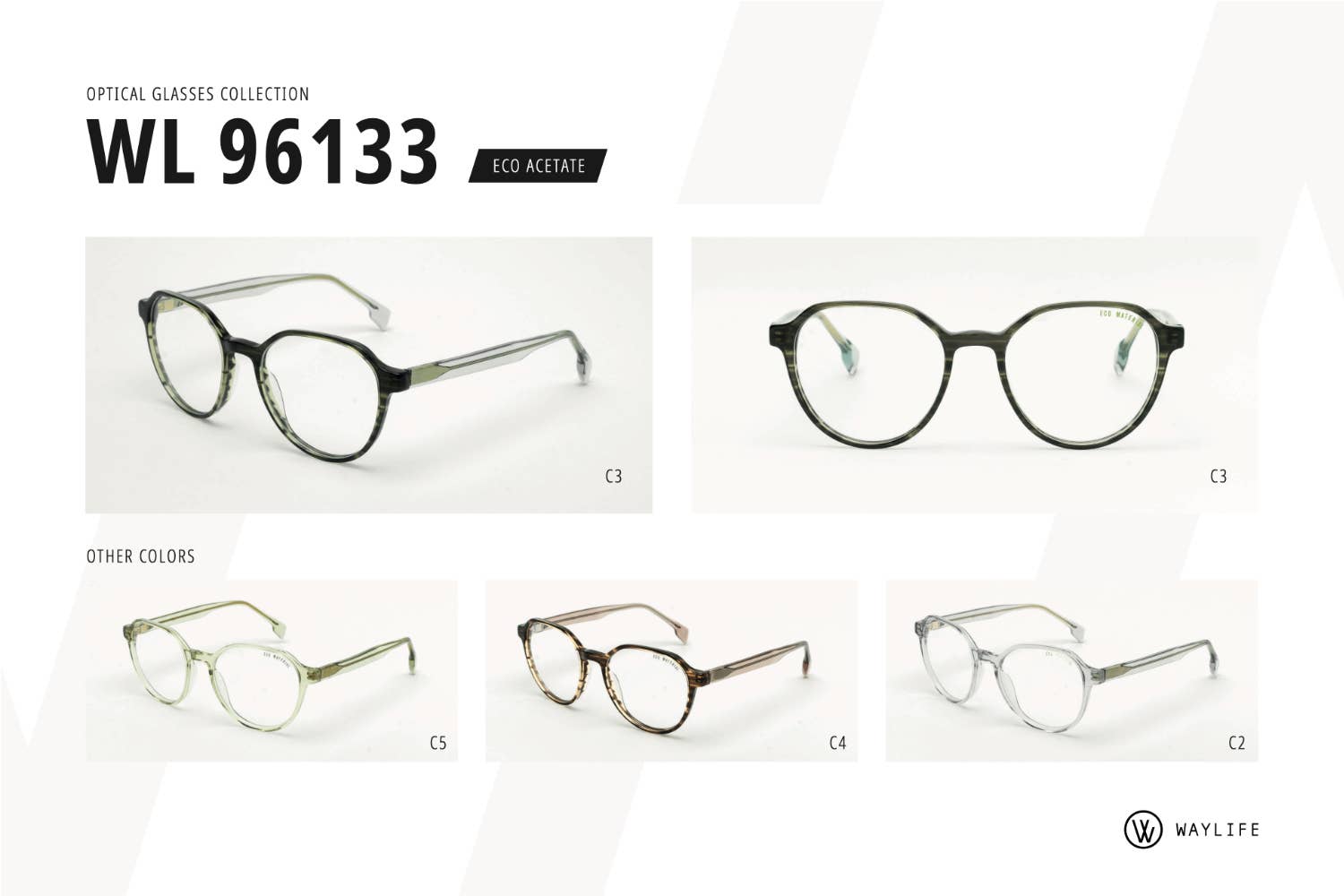 WAYLIFE – Großhandel Brille – Unisex – Unisex-Brillengestell für optische Brillen, WL 96133, Öko-5
