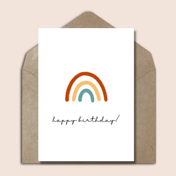 Wenskaart Verjaardag Regenboog voor wholesale door Studio Mo