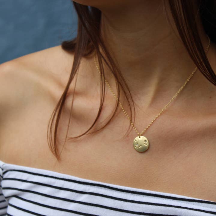 Lucky Feather - Wholesale Pendant/Charm Necklace - Zodiac Necklace - Gold - PISCES (Feb 19-Mar 20)3