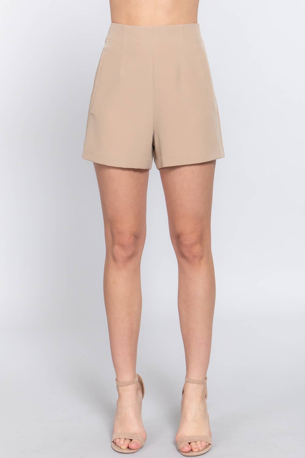 Active Basic | Active USA – wholesale Shorts – Dam – Shorts med hög midja Pinktuck30