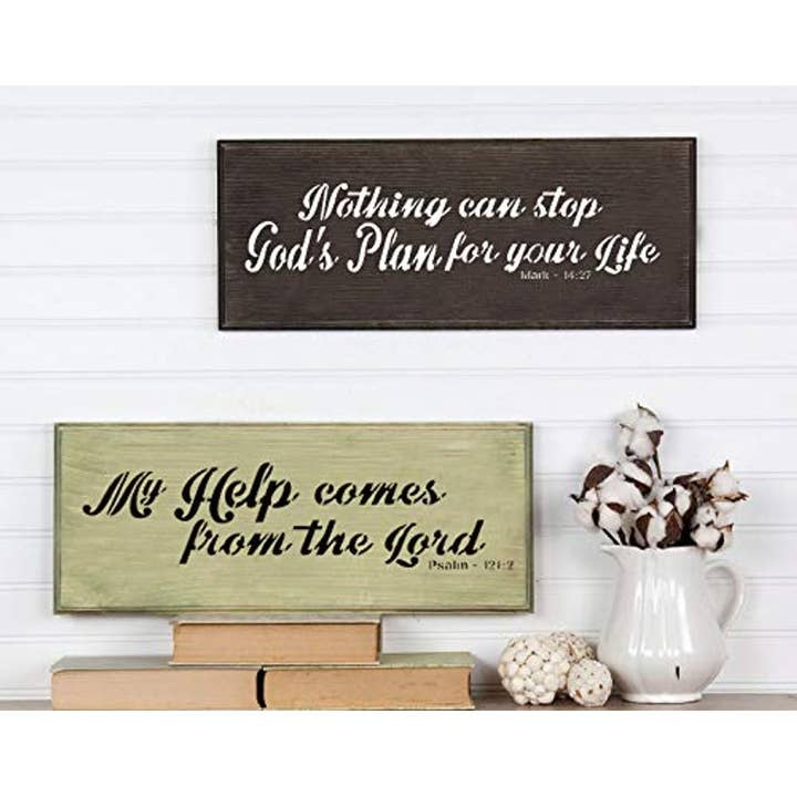 CrafTreat - Wholesale Wall Stencils - CrafTreat Bible Verses Set Stencil 3x12 Inches Inches (4 Pcs)