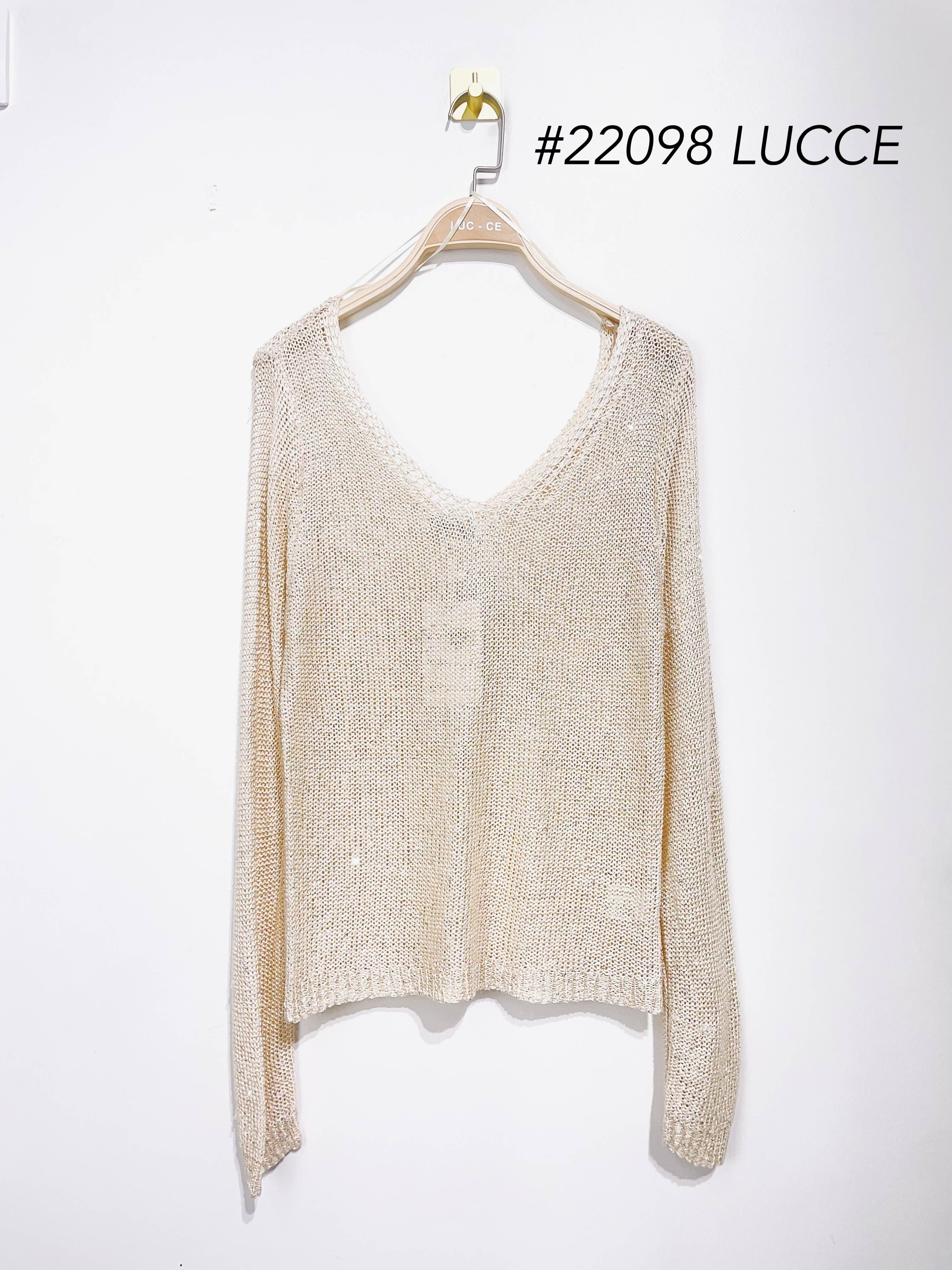 【美品】BB FRILL JUMPER LONG Wholesale See-through sequin sweater - 22098 for your store