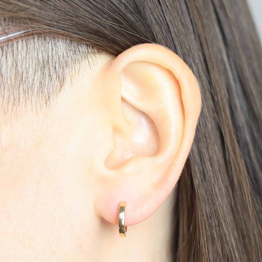 Nina Designs - Wholesale Huggie Earrings - Sterling Silver or Bronze Plain Huggie Hoops3