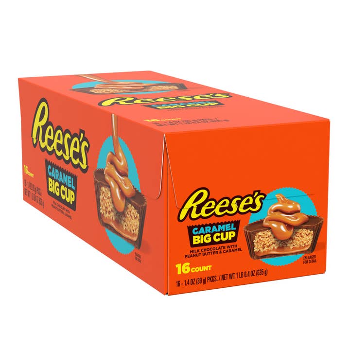 Grandpa Joe's Candy Shop - Wholesale Chocolate Covered Sweets - Reese's Caramel Big Cup, 1.4oz, 16ct