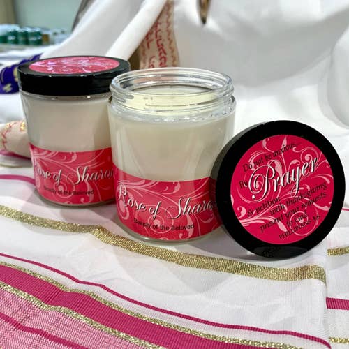 Rose - 8oz Scripture Candle for wholesale by Abba Christian Products