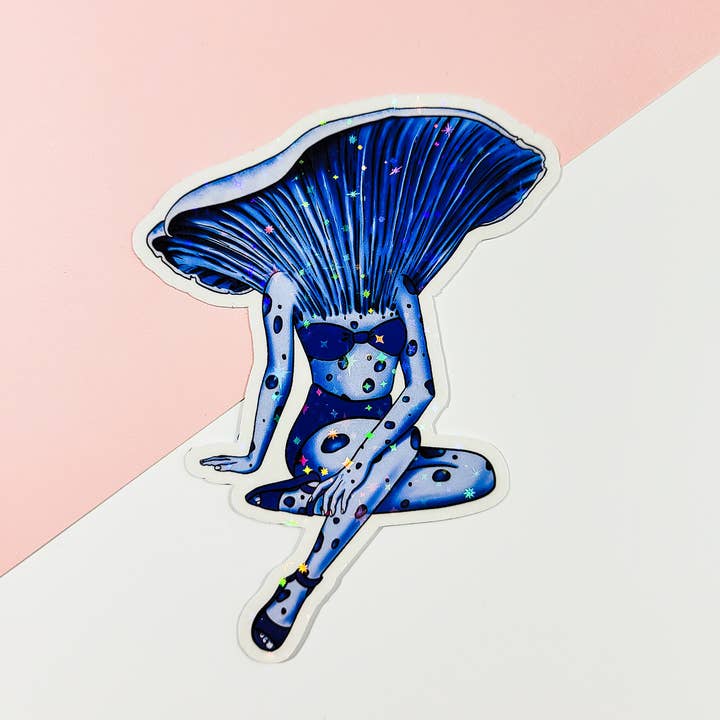 Mushroom Marauder - Vente Autocollant - Lady Lactarius | Sticker pin-up sexy aux champignons