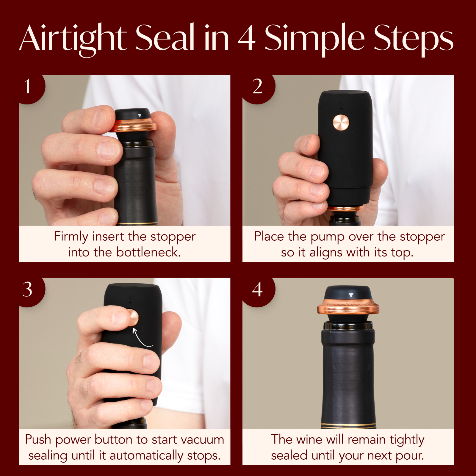 Vin Fresco - Wholesale Wine Tool Set - Vin Fresco Electric Wine Preserver, Vacuum Wine Saver2