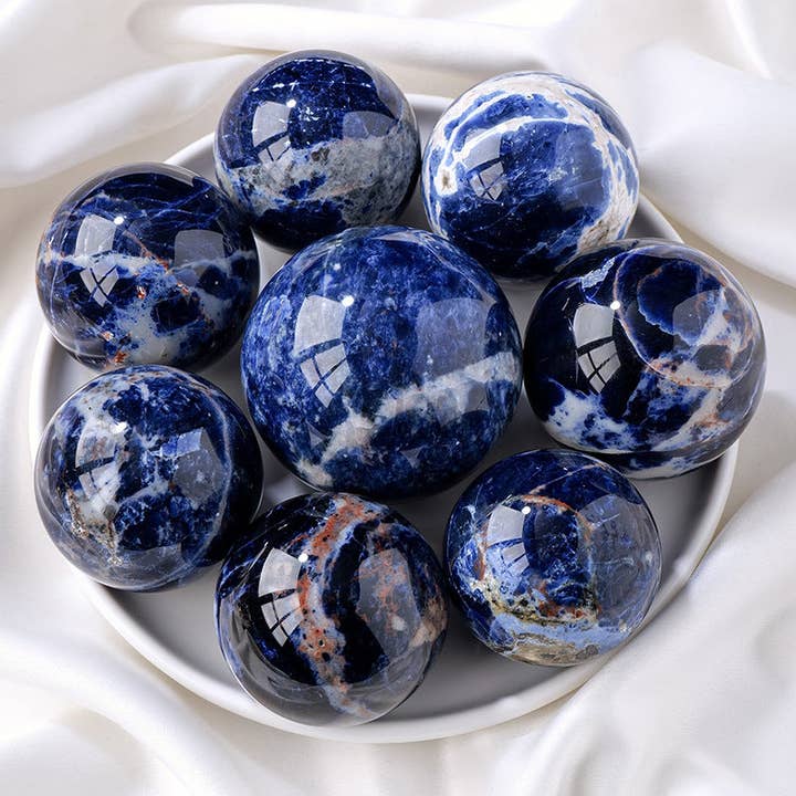 Moon Rituals - Wholesale Spiritual Stone/Crystal - Sodalite Sphere - Balance and Serenity, Christmas Crystal Gift