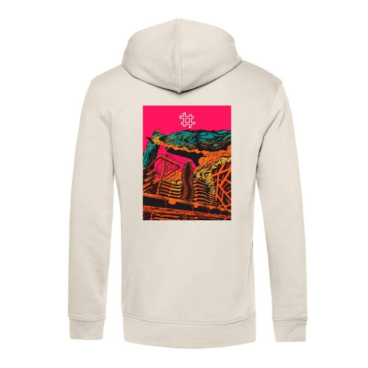 #MAISENZA - Wholesale Hoodie - Unisex - Off White hoodie I WANT TO BELIEVE - Godzilla