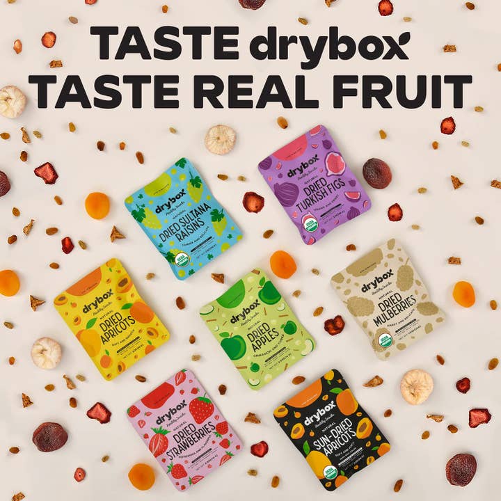 DRYBOX - Wholesale Dried/Dehydrated Fruit - Drybox Dried Strawberries 0.5oz 5 Packs Total 2.5oz9