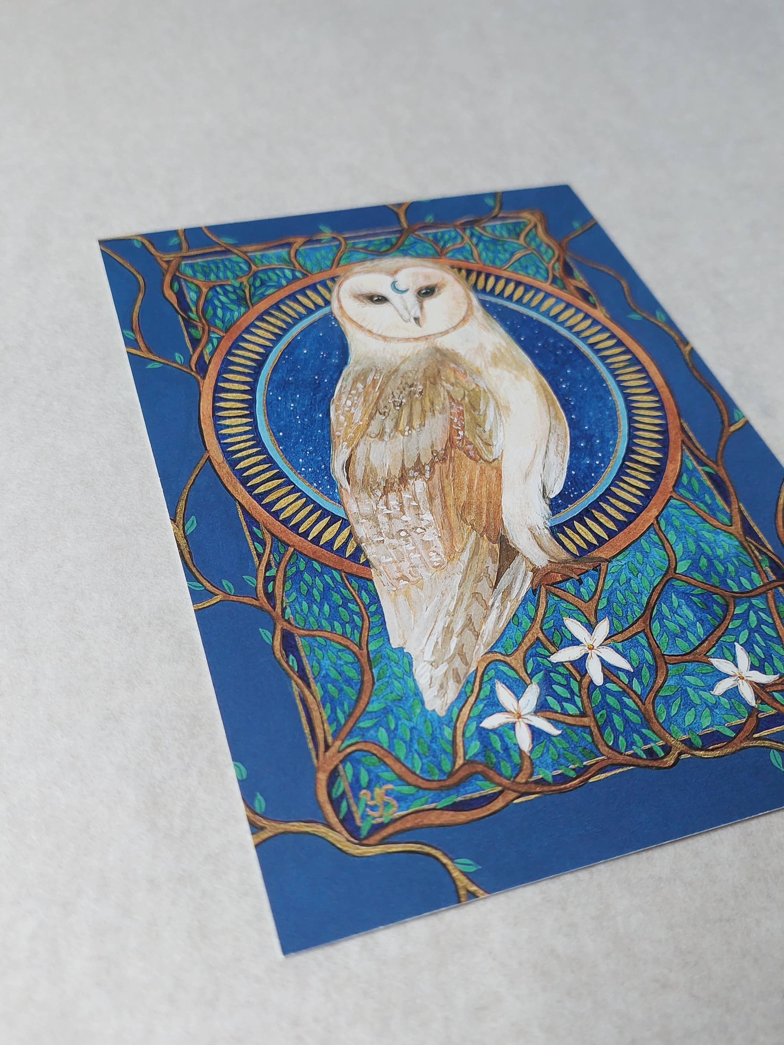 sieben lichter - Vendita all'ingrosso Cartoline - Cartolina artistica « Saggezza del gufo »2