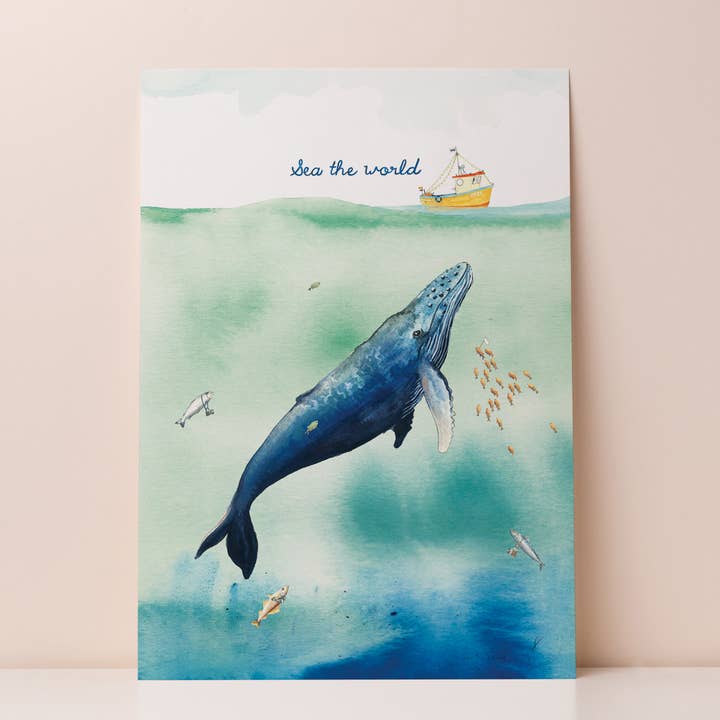 Impressão do mar, o mundo por atacado de Mister Peebles