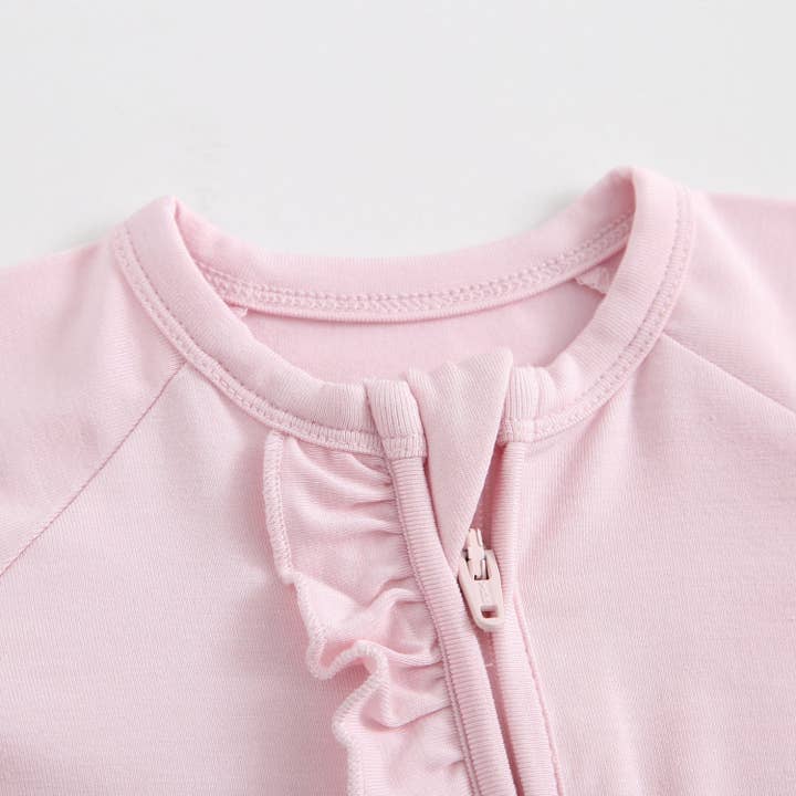 Luxie Charm - Wholesale Jumpsuit - Baby - Dawn Ruffled Zippered Baby Romper3