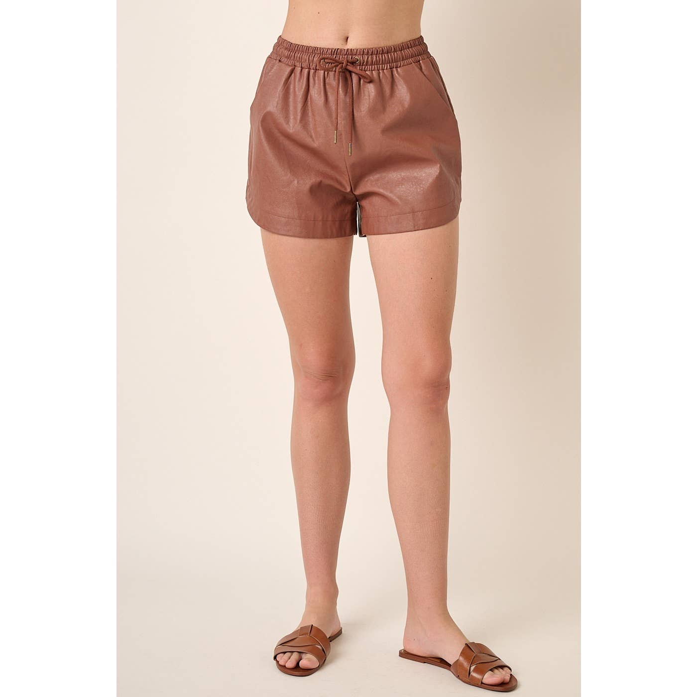 mittoshop - Wholesale Shorts - Women's - H70482-LEATHER SHORTS12