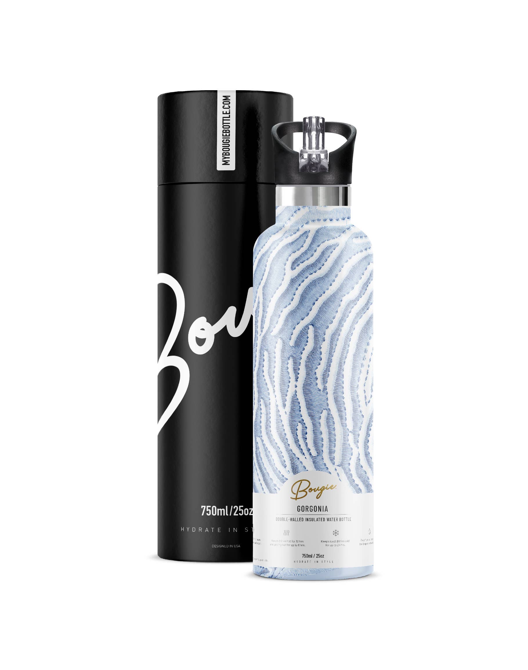 My Bougie Bottle - Vente Bouteilles d'eau - GORGONIA Bouteille d'eau isotherme Nostalgic Reef 25 oz9