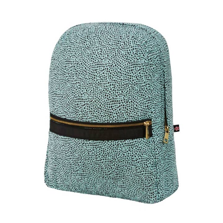 Aqua Cheetah Seersucker Medium Backpack | Mint for wholesale by Mint