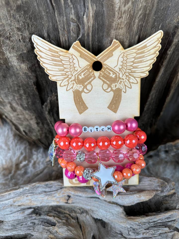 Bracelet Stack Bitch BSLTR7 for wholesale by Keep it Gypsy