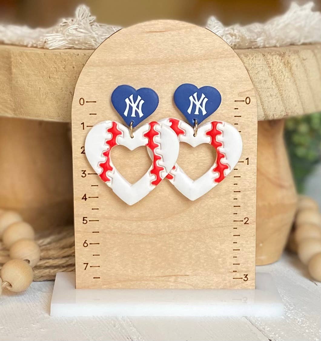 Clayhouse Colours – wholesale Hängande örhängen – Rangers Baseball Örhängen6