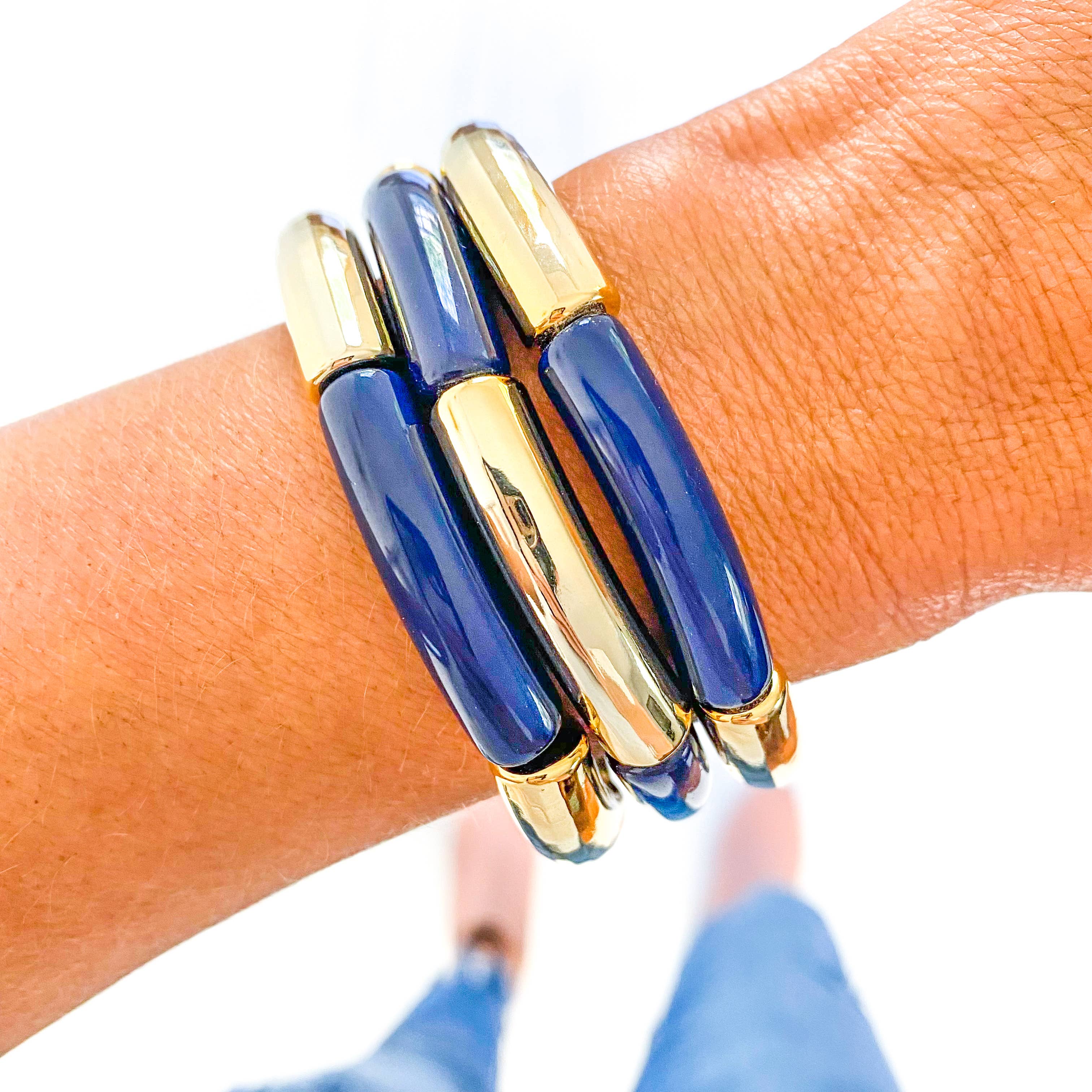 Savvy Bling - Wholesale Jewelry Set - Blue Game Day Bracelets & Necklaces19