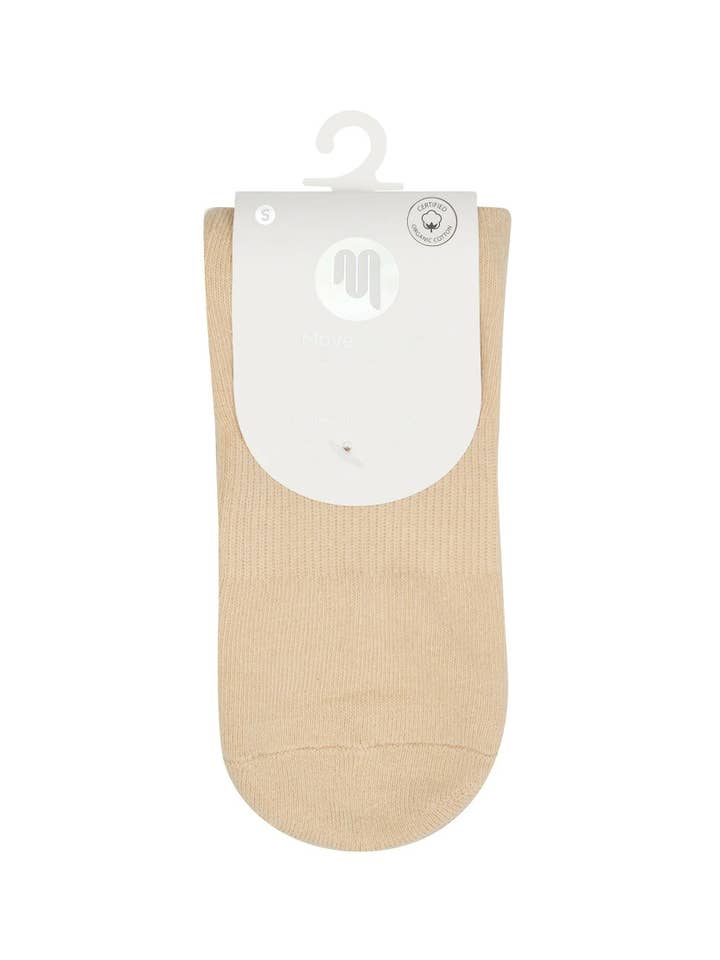 MoveActive - Wholesale Socks - Women's - Crew Non Slip Grip Socks - Almond6