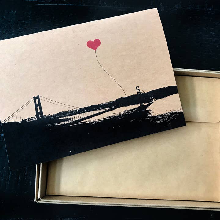 noteify - Wholesale Stationery/Notecard Set - San Francisco Lover’s Assorted Boxed Set of 8 Note Cards