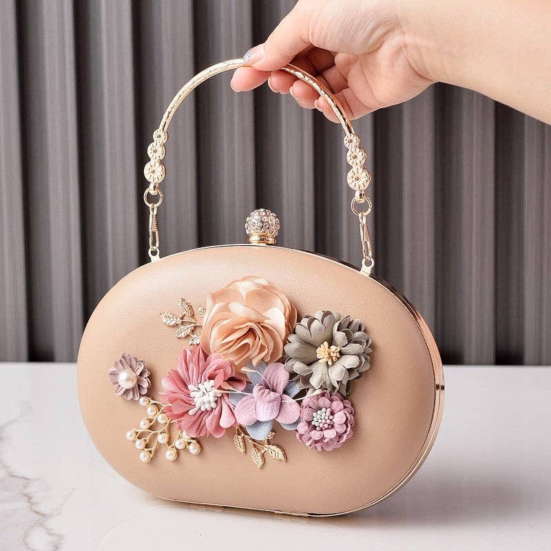 Plush Looks – Großhandel Clutch – Damen – Perlenbesetzte Blumen-Clutch für Abendveranstaltungen3