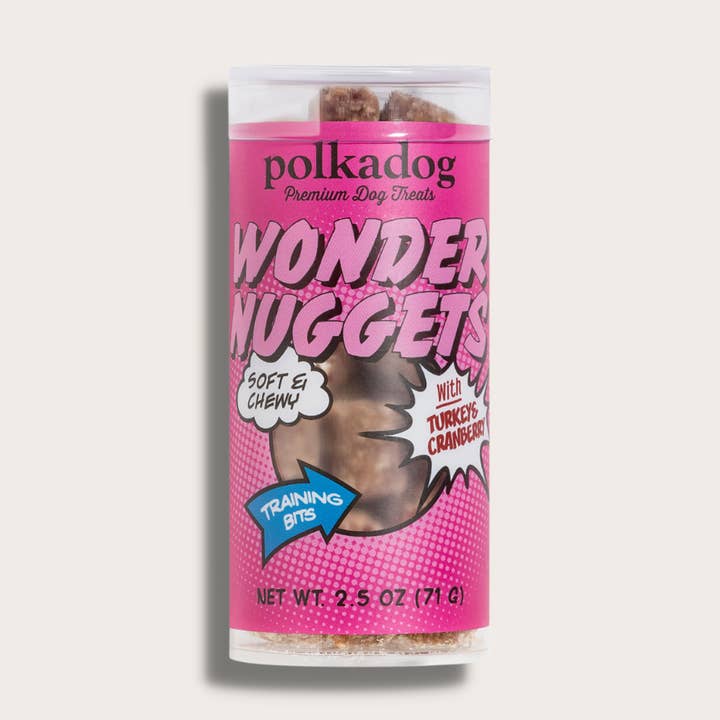 Polkadog Wonder Nuggets Turkey & Cranberry Dog Treats 2.5oz for wholesale by Pet Palette Distribution