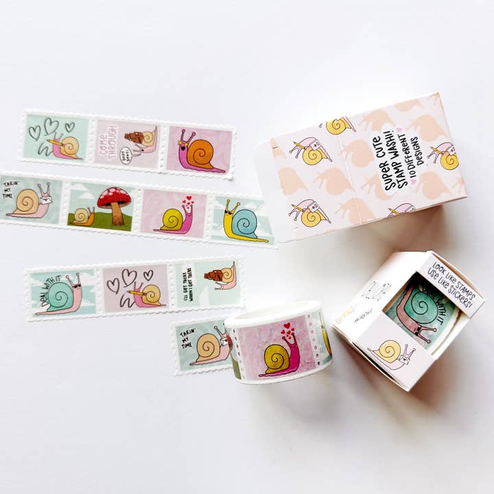 Ernie The Snail Faux-stage Stamp Washi for wholesale by Calliope