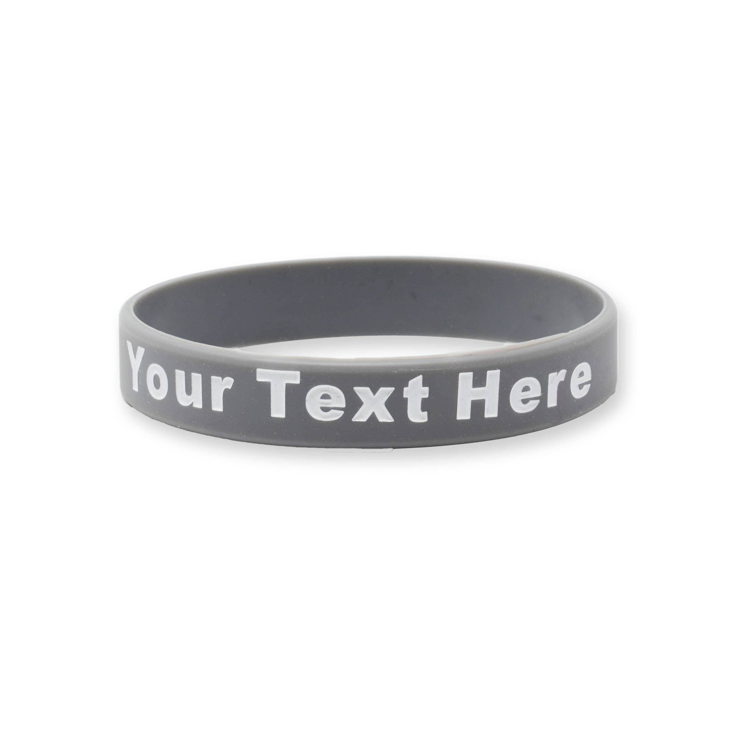 RapidWristbands - Vendita all'ingrosso Polsiere - Confezione da 200 - Solid - Braccialetti personalizzati in silicone iniettato con inchiostro12