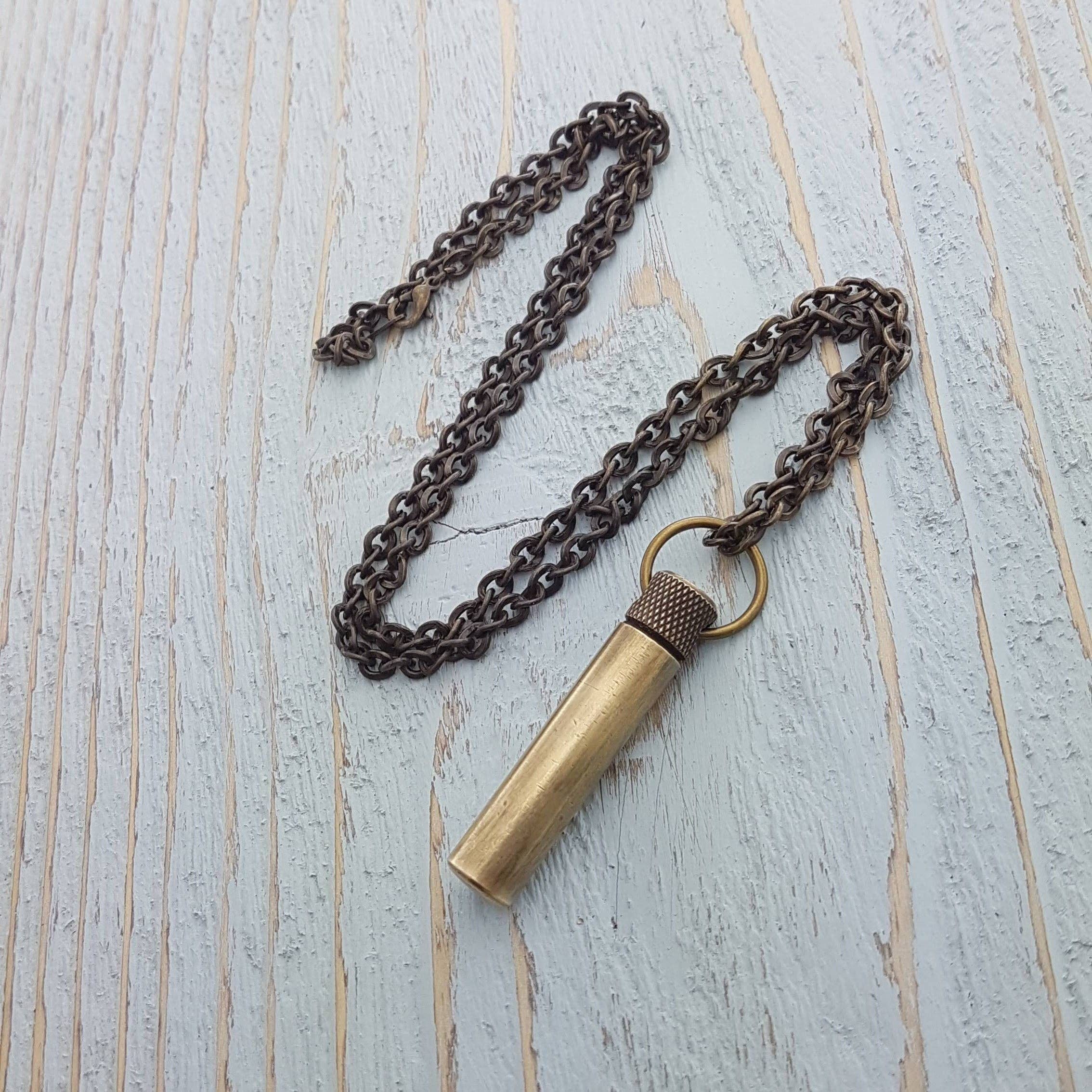 Just Vial - Wholesale Pendant/Charm Necklace - Poison Vial Pendant Necklace - Antique Brass1