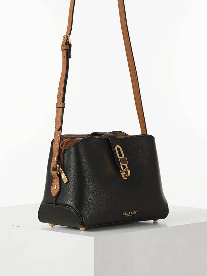 Margy Black Zip Top Crossbody for wholesale by Luella Grey London