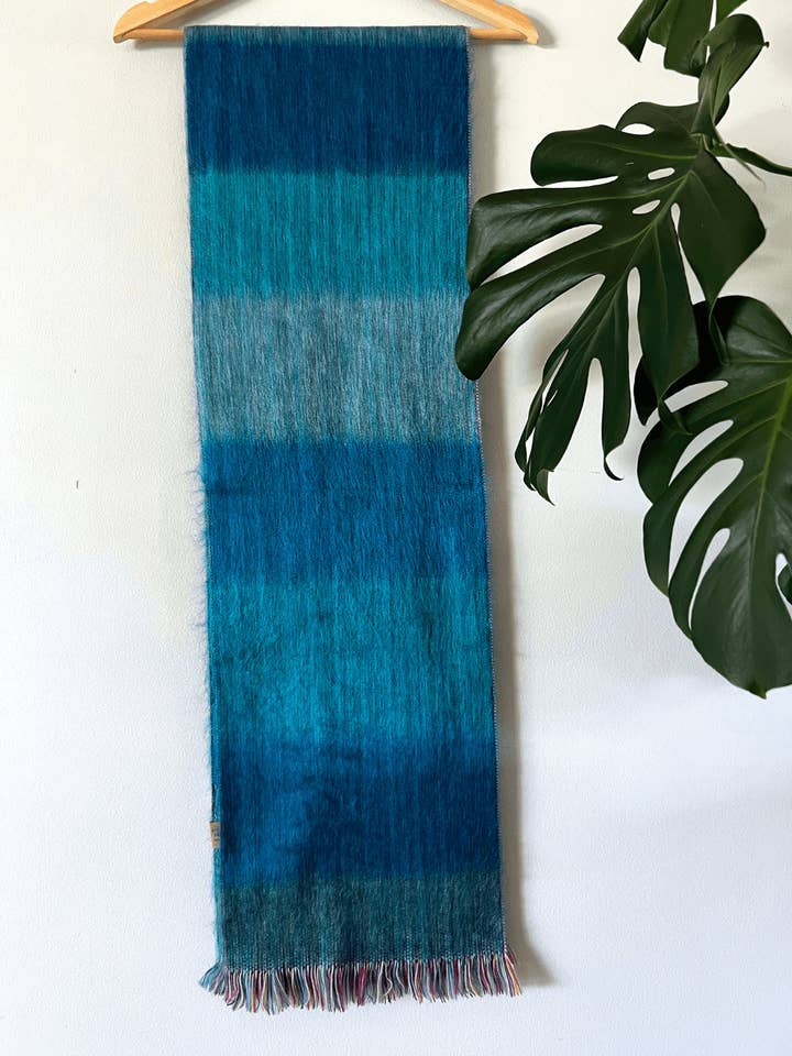 Blue Ombre Alpaca Scarf for wholesale by Meraki Movement