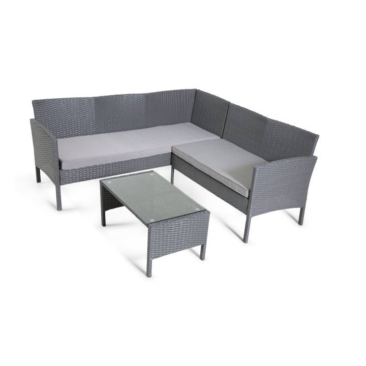 The Lakewood Grey Corner Rattan Set - 5 Seat for wholesale by Outdoor Living (NW) Ltd