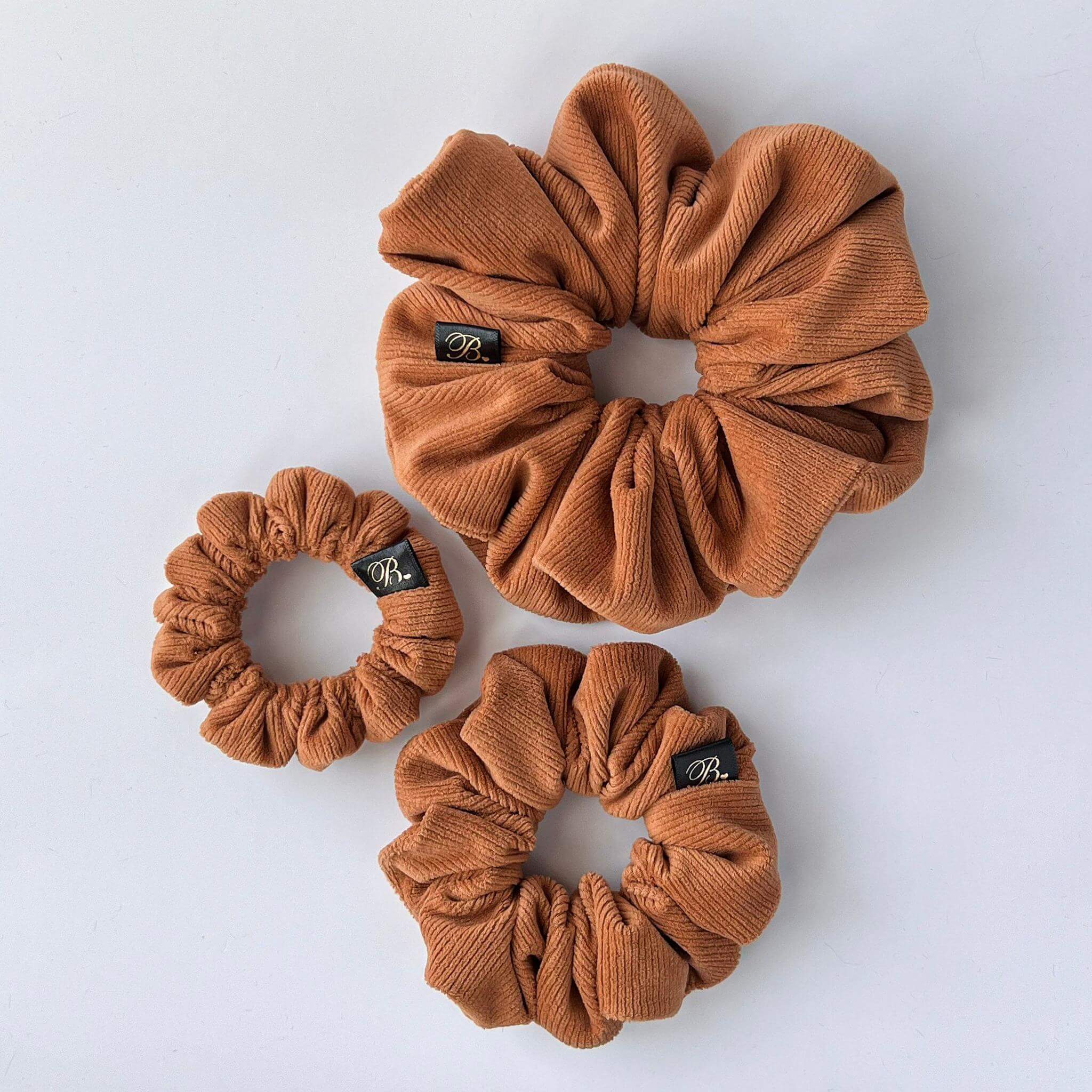 B. LUVV & CO. - Wholesale Scrunchie - Women's - Softest Ribbed Scrunchie in Caramel5