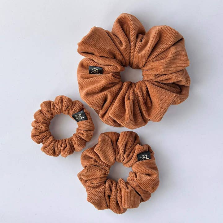 B. LUVV & CO. - Wholesale Scrunchie - Women's - Softest Ribbed Scrunchie in Caramel5