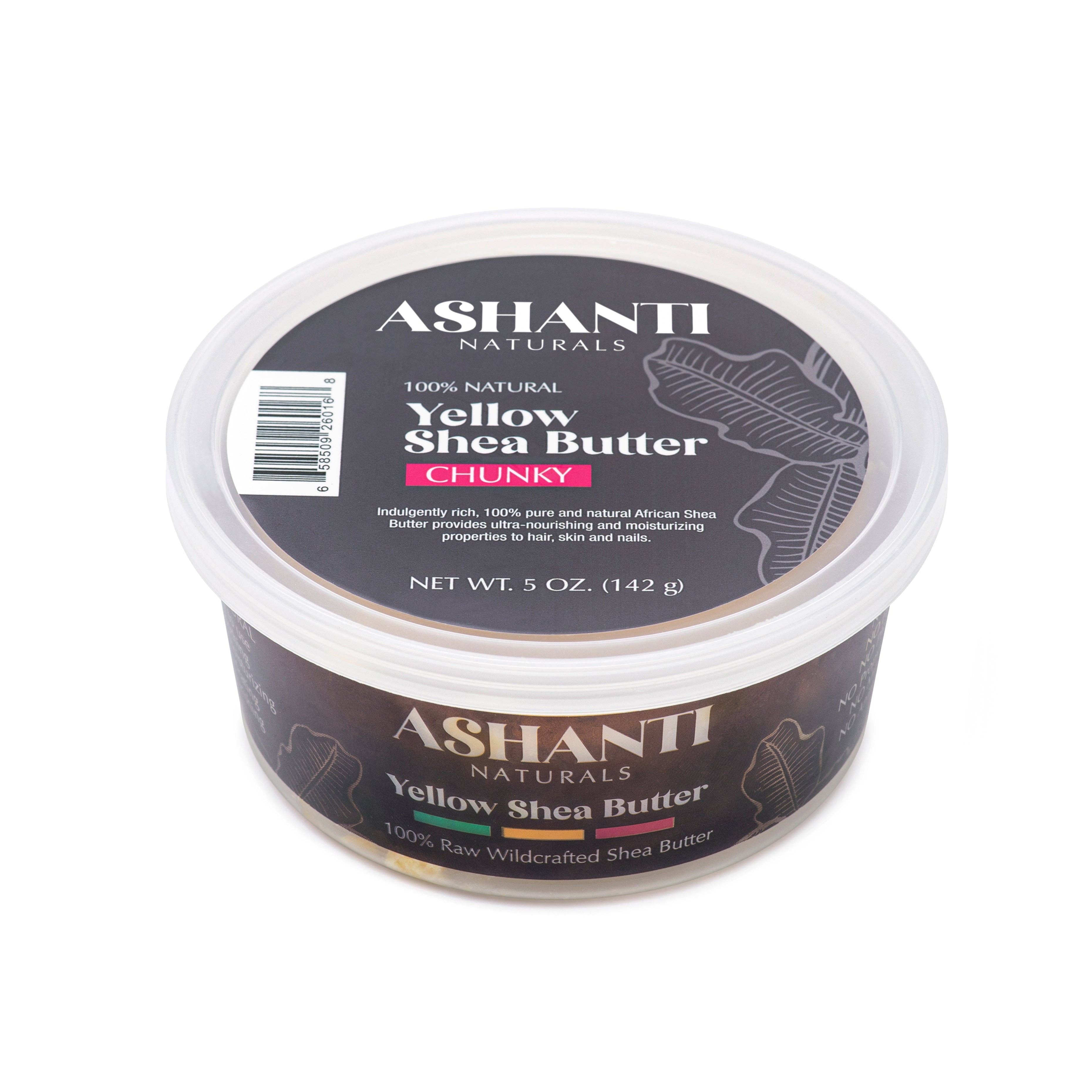Ashanti Naturals - Vente Baume/beurre pour le corps - ASHANTI NATURALS Beurre de Karité Jaune 100% - En morceaux