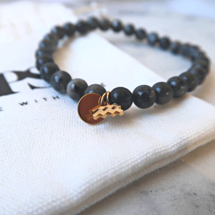 Bracelet Constellation Verseau | Labradorite | Astrologie pour la vente par Positivity Shop