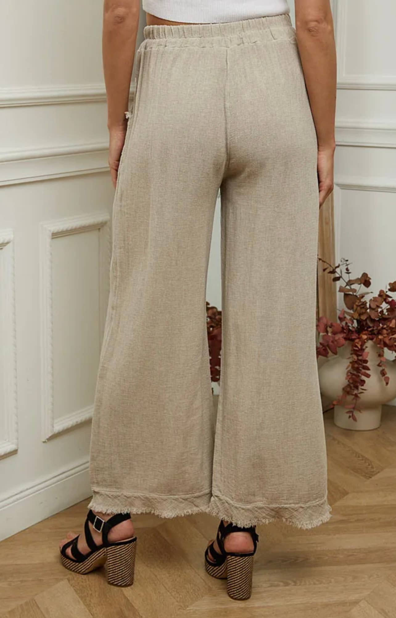 LÉA & LUC – Calças - Mulher por atacado – Calças em 50% Linho 50% Algodão REF. 93394