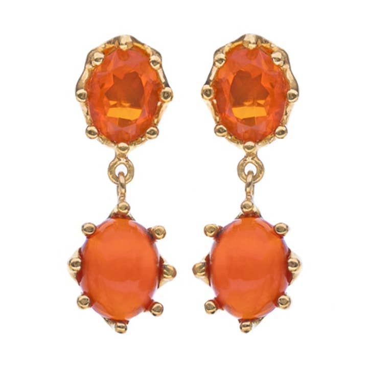 Fire Opal väsentliga örhängen för wholesale av solaru