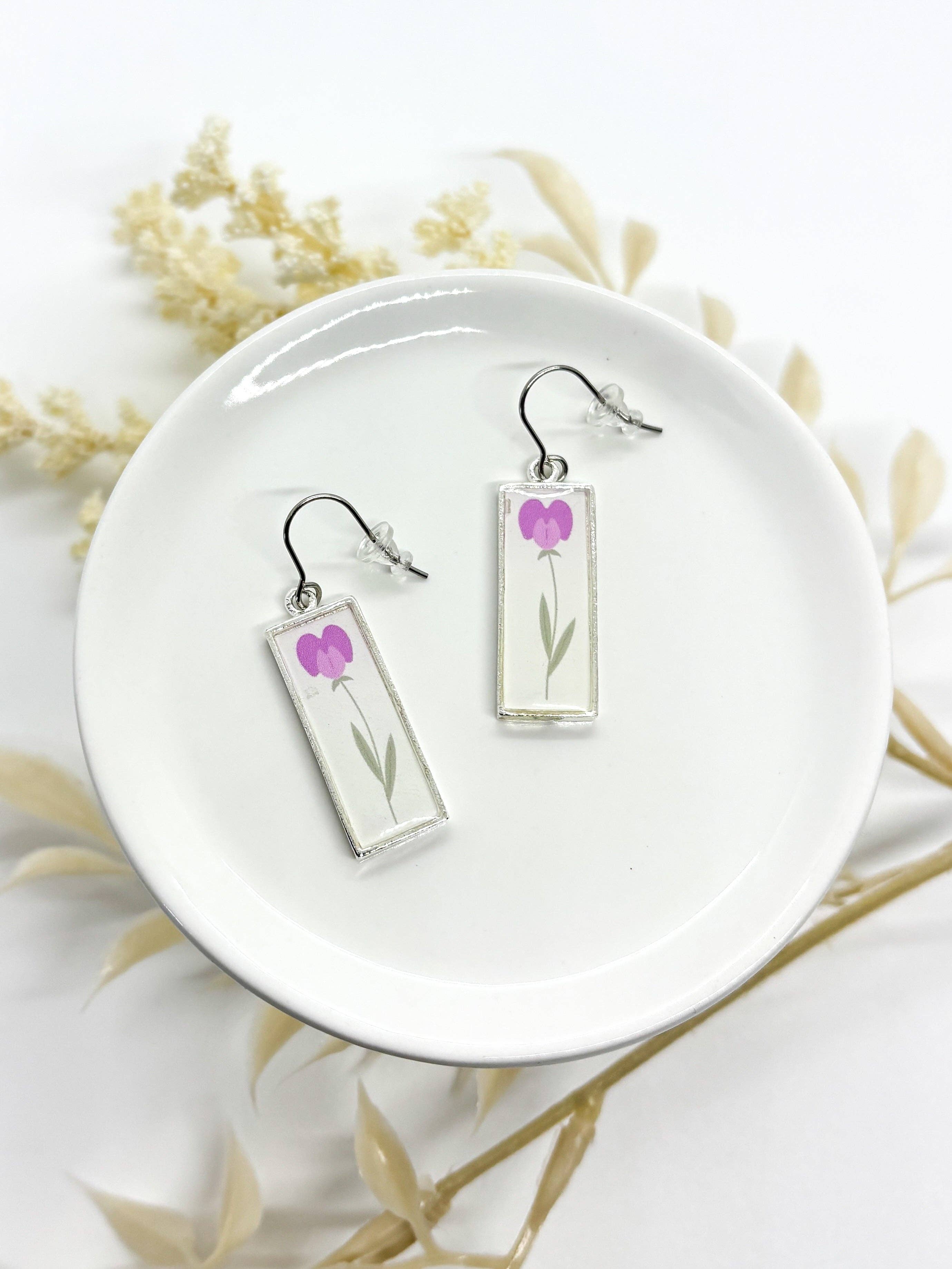 Jenica Jewelry - Wholesale Dangle Earrings - Birth Flower Earrings- Multiple Options20
