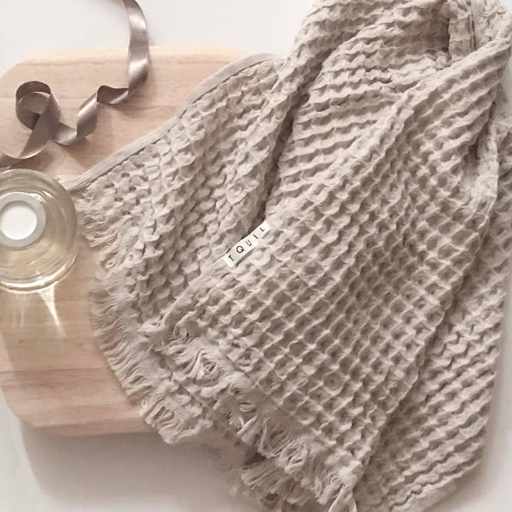 Waffle Soft 100% Cotton Hand Towel - Sand for wholesale by TranquilUSA