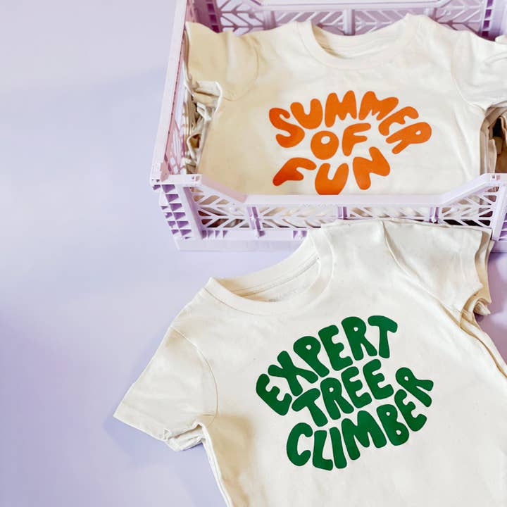 Alphabet Bags - Wholesale Screen Printed T-Shirt - Kids - Expert Tree Climber - Kid's Tee
