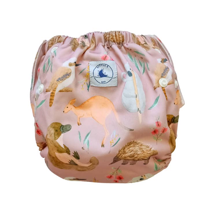 Little E & Co - Wholesale Swim nappy – Baby - REUSABLE SWIM NAPPY & MINI WET BAG COMBO ~ AUS ANIMALS4