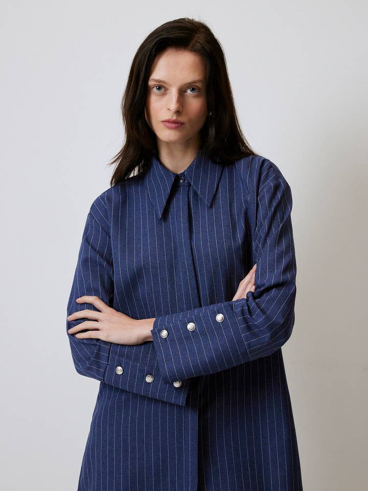 VIDÄRMAD RANDIG SKJORTA för wholesale av Touché Privé EU