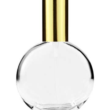 Best Bottles - Wholesale Perfume/Eau de Toilette - Clear Circle Glass Bottle - 15ml (Multiple Spray Colors)10