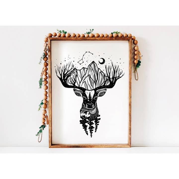 Hjortar Print för wholesale av Mountain Mornings