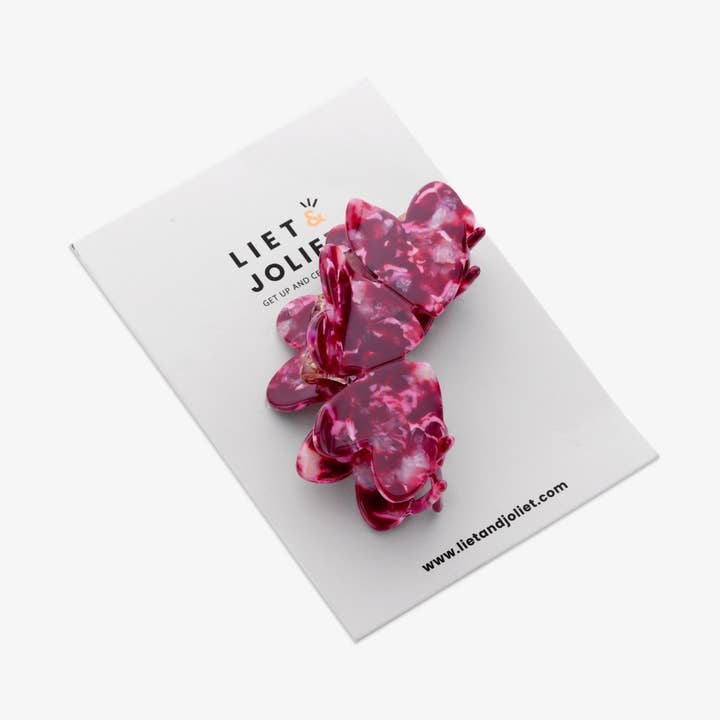 Haarklammer J25514MIX03 Rot für den Großhandel von Liet&Joliet