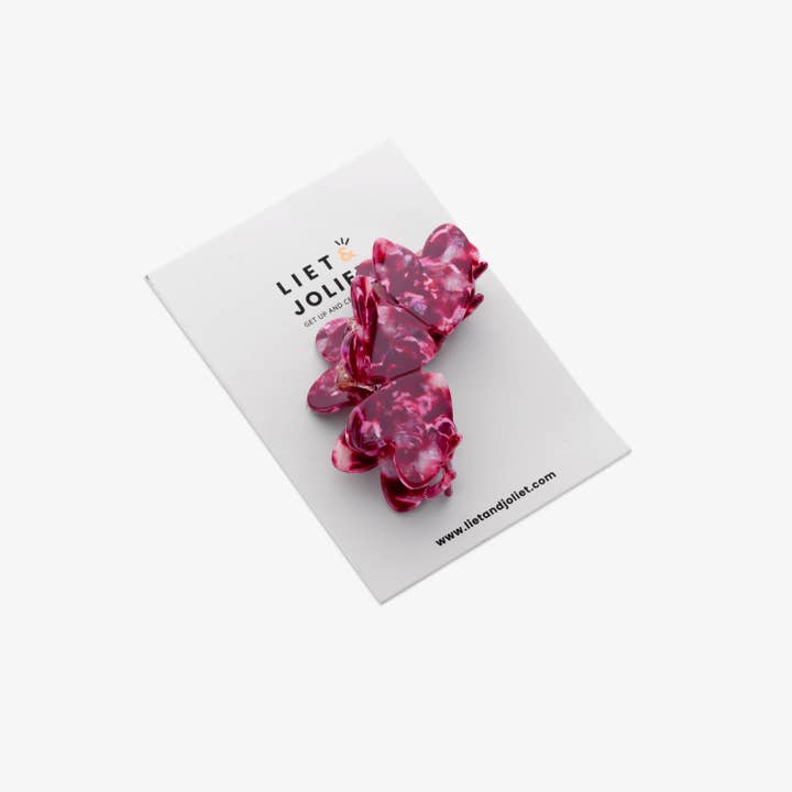 Haarklammer J25514MIX03 Rot für den Großhandel von Liet&Joliet